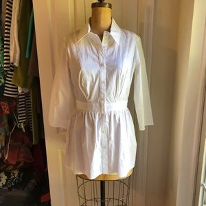 Virginia Taylor long white button down